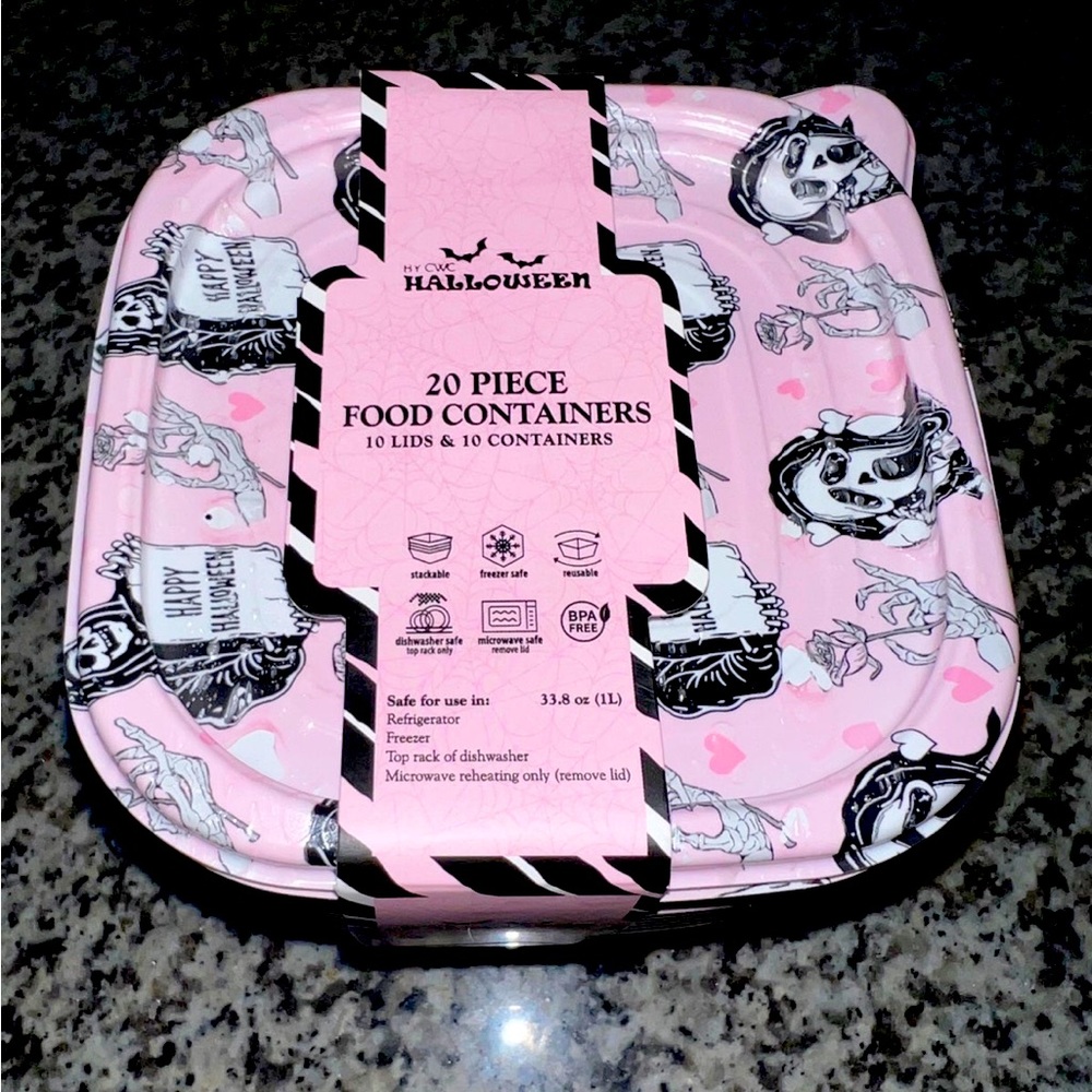 Brand new ghost face/tombstone Tupperware